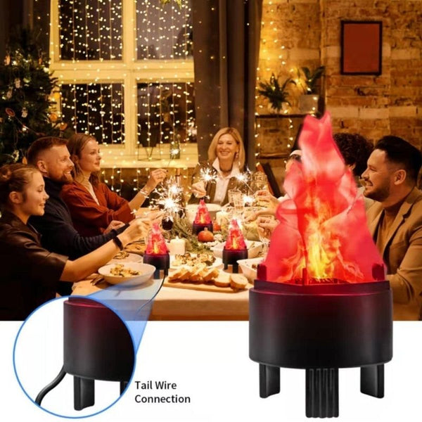 130W Fake Fire Flame Light - 24 LED Artificial Fire Effect With 1.8m Flame Cloth For Stage Events