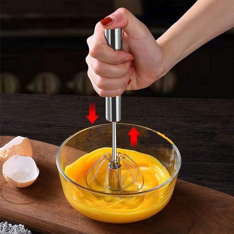 Power Free Stainless Steel Hand Push Whisk Hand Blender, Mathani, Rava ...
