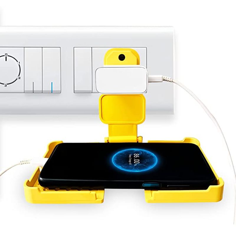 Multi-Purpose Wall Holder Stand for Charging Mobile Just Fit in Socket ...