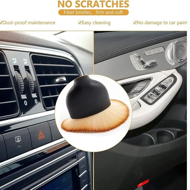 Scratch Free Car Interior Cleaning Brush, Car Detailing Brushes Interior  Duster, Auto Interior Soft Bristles Cleaning Brush Dusting Tool, Universal
