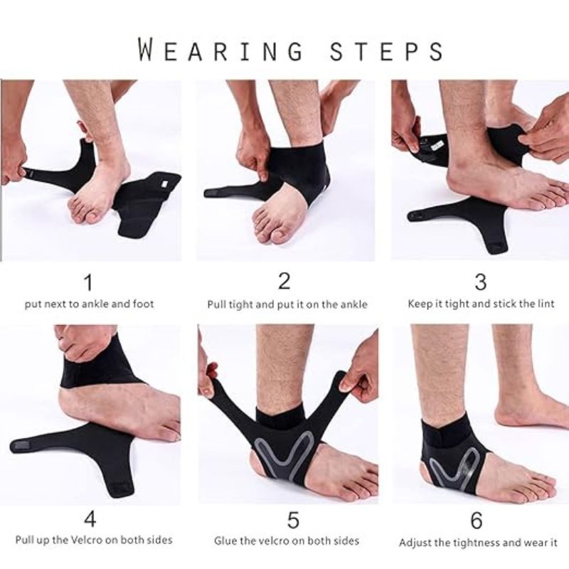 Buy Mockery Ankle Support Brace, Breathable Plantar Fasciitis Sock with Arch  Support Compression Ankle Brace Foot Strap Guard Foot Brace for Sprained  Ankle, Heel Pain Sports Protector (L, Left) Online at Low