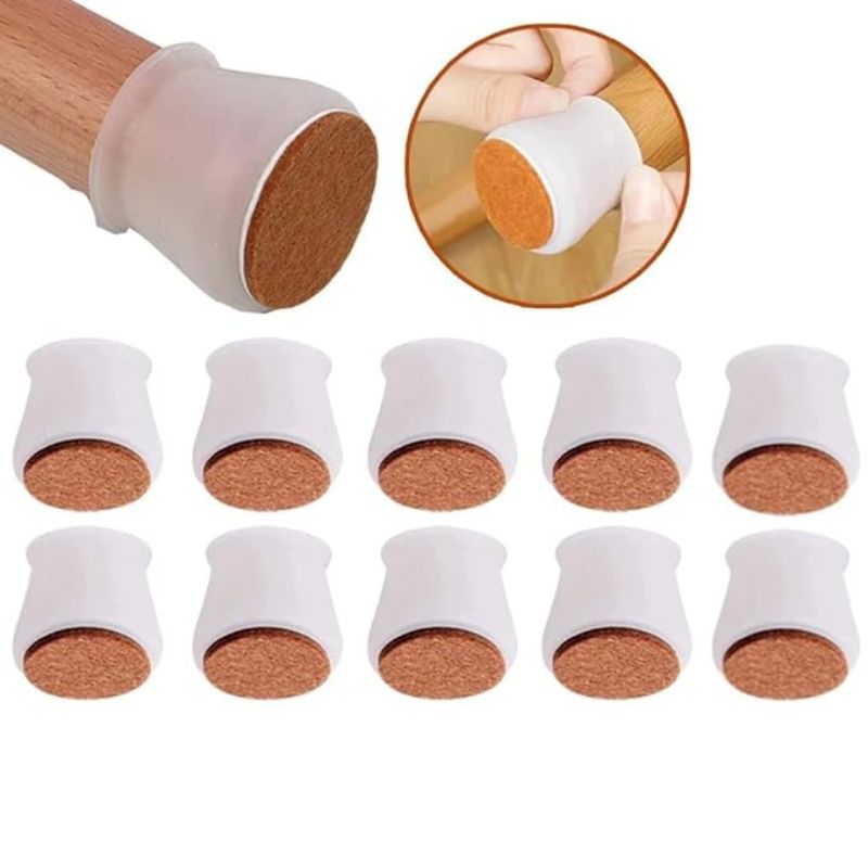 Pack of 16 Silicone Chair Leg Cap Furniture Table Feet Cover Bottom Pad Rubber Floor Protector Anti-Slip Sturdy Slider Glide Easily Move