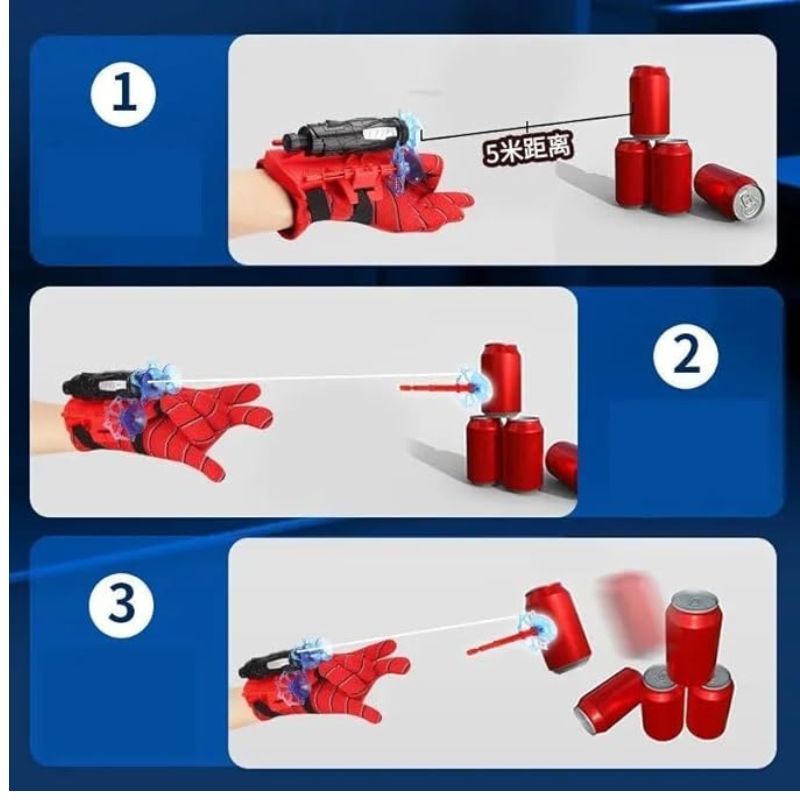 Spider Web Shooters Toy for Kids Fans, Hero Launcher Wrist Toy Set