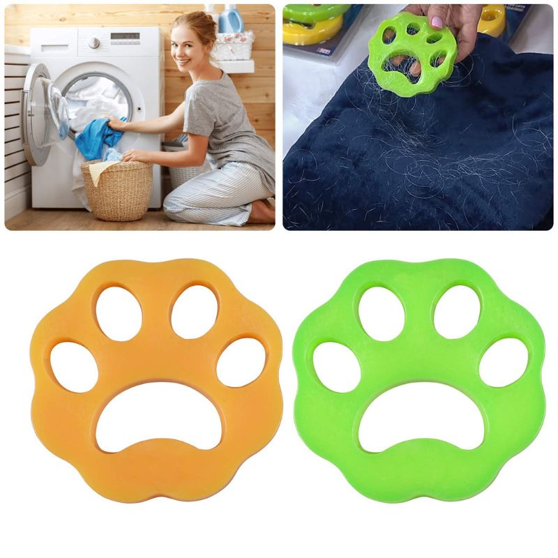 Pet Hair Remover For Laundry - 12 Pack Reusable Washer & Dryer Hair Catchers For Dog & Cat Hair