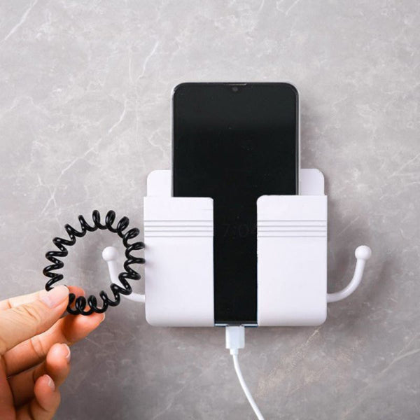 Wall Hanging Mobile Phone Adhesive Holder With Hooks (MULTICOLOUR 1PC)