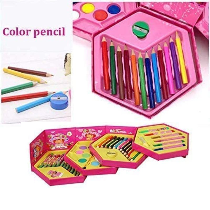 Buy D's Toys World Art Set,Colors Box Colour Pencil, Crayons, Water Color,  Sketch Pens Set for Boys, Girls and Kids Best Gifts for Children (42  Pieces) Colour Box (Blue) Online at Low