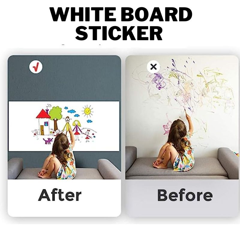 Work From Home Home School White Board Wall Decal Play 