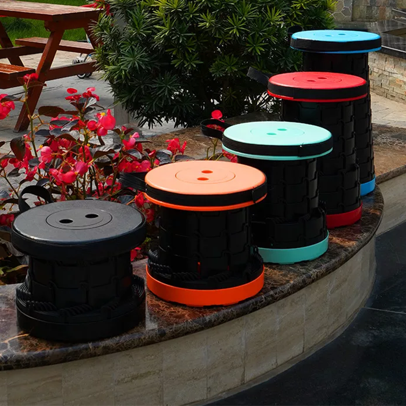 Height-Adjustable Telescopic Outdoor Stool Multi-Purpose Folding Table ...