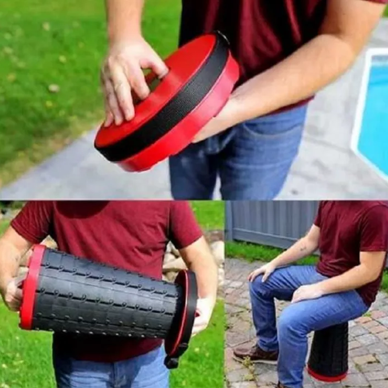 Height-Adjustable Telescopic Outdoor Stool Multi-Purpose Folding Table ...