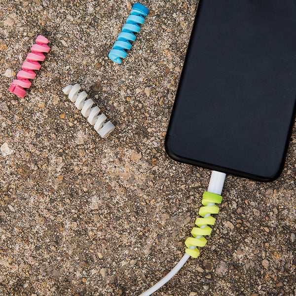 Silicone Spiral Charger Cable Saver, Spring Pack of 4 – Jayesh Variety