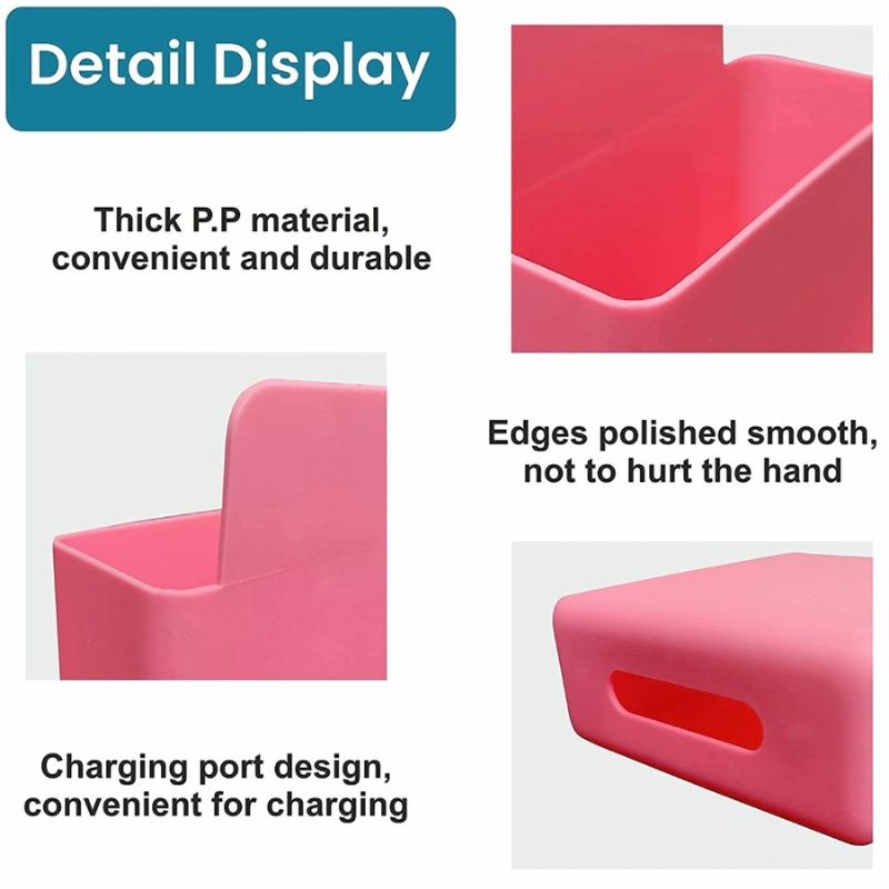 Wall Mounted Storage Case with Mobile Phone Charging Port Plug Holder