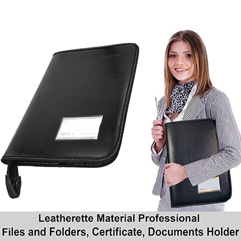 Leather Professional Files and Folders, Certificate, Documents Holder ...