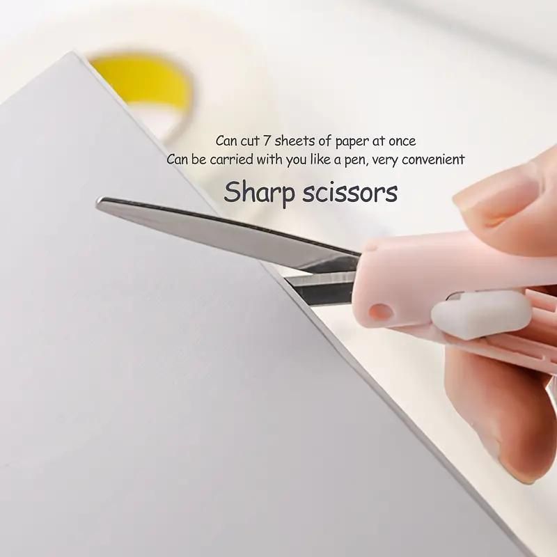 Mini Paper Scissors 2 In 1 Mini Portable Scissors Paper Cutter Knife – Jayesh Variety