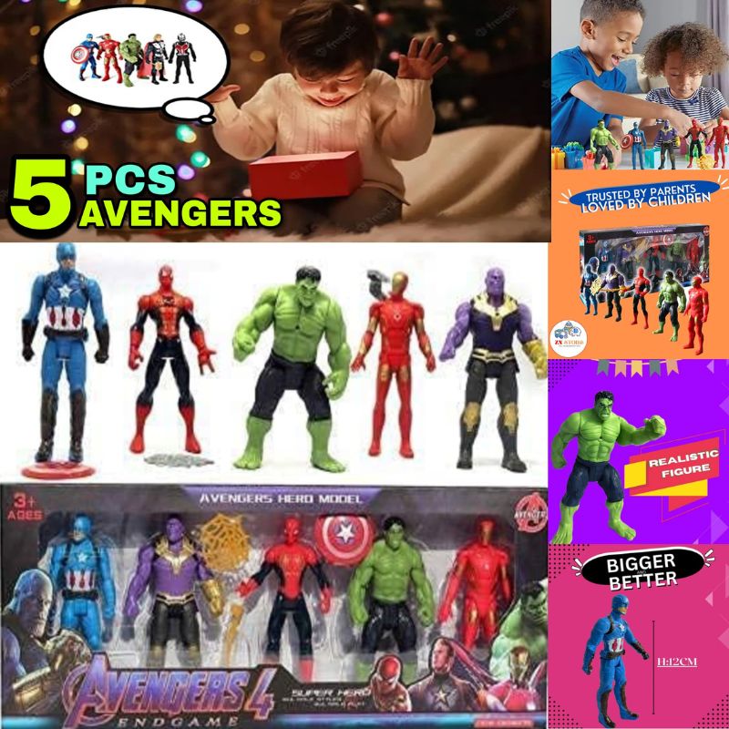 4PCS Figurines Avengers 18cm - Décorations Gâteau Anniversaire Enfants Thème Super Héros