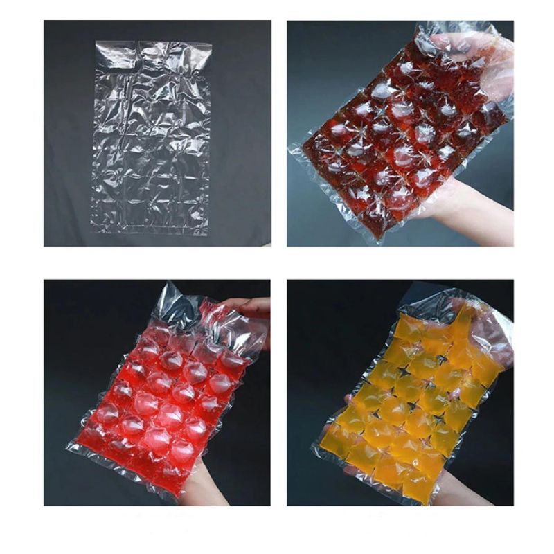 20Pcs Disposable Ice Cube Bags, Stackable Easy Release Ice Cube