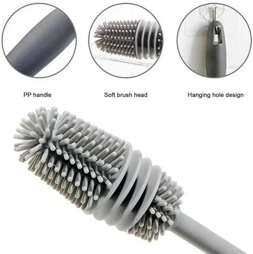 Silicone Bottle Cup Test Tube Cleaning Soft Silicone Brush